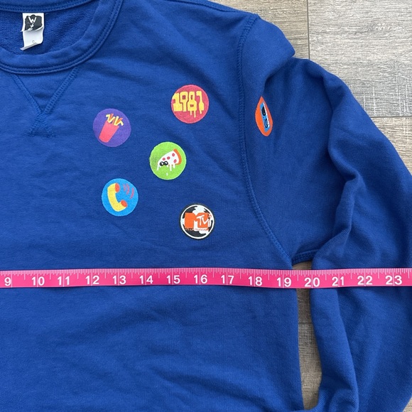 MTV x Wren + Glory Blue Patch Sweatshirt - Picture 3 of 8